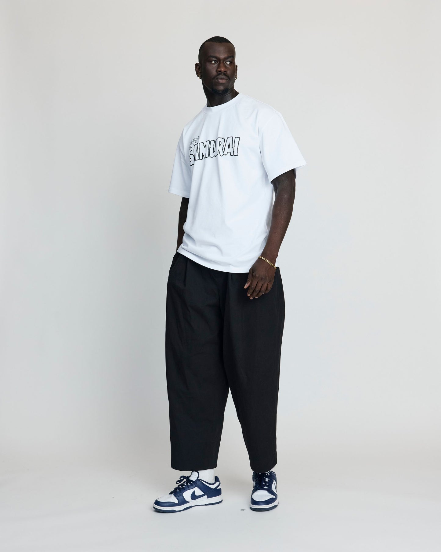 Afro Samurai Heavy Tee White - Afro Urban Apparel