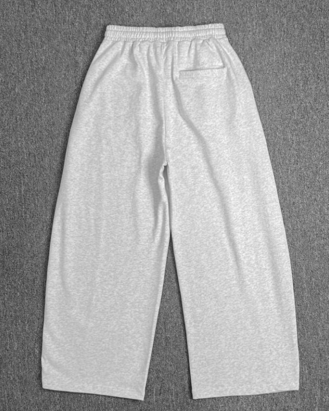 Grey CURVED WIDE-LEG SWEATPANTS