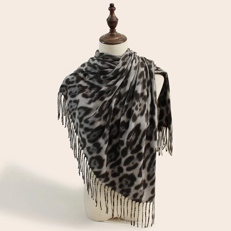 LEOPARD CASHMERE SCARF