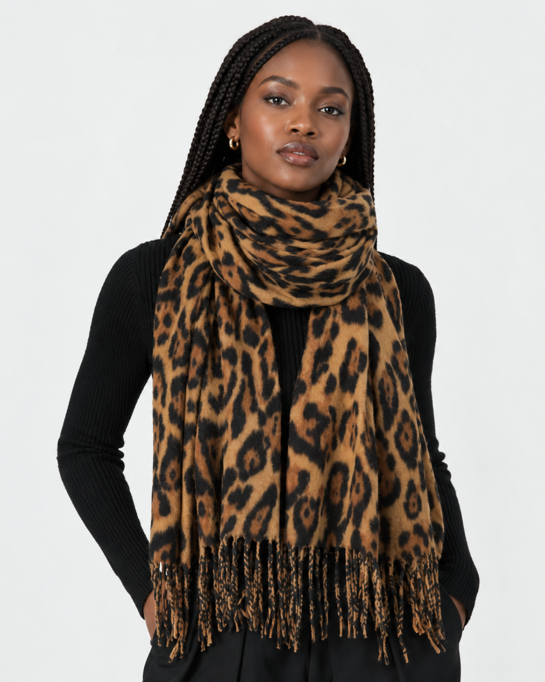 LEOPARD PRINT SCARF