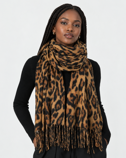 LEOPARD PRINT SCARF