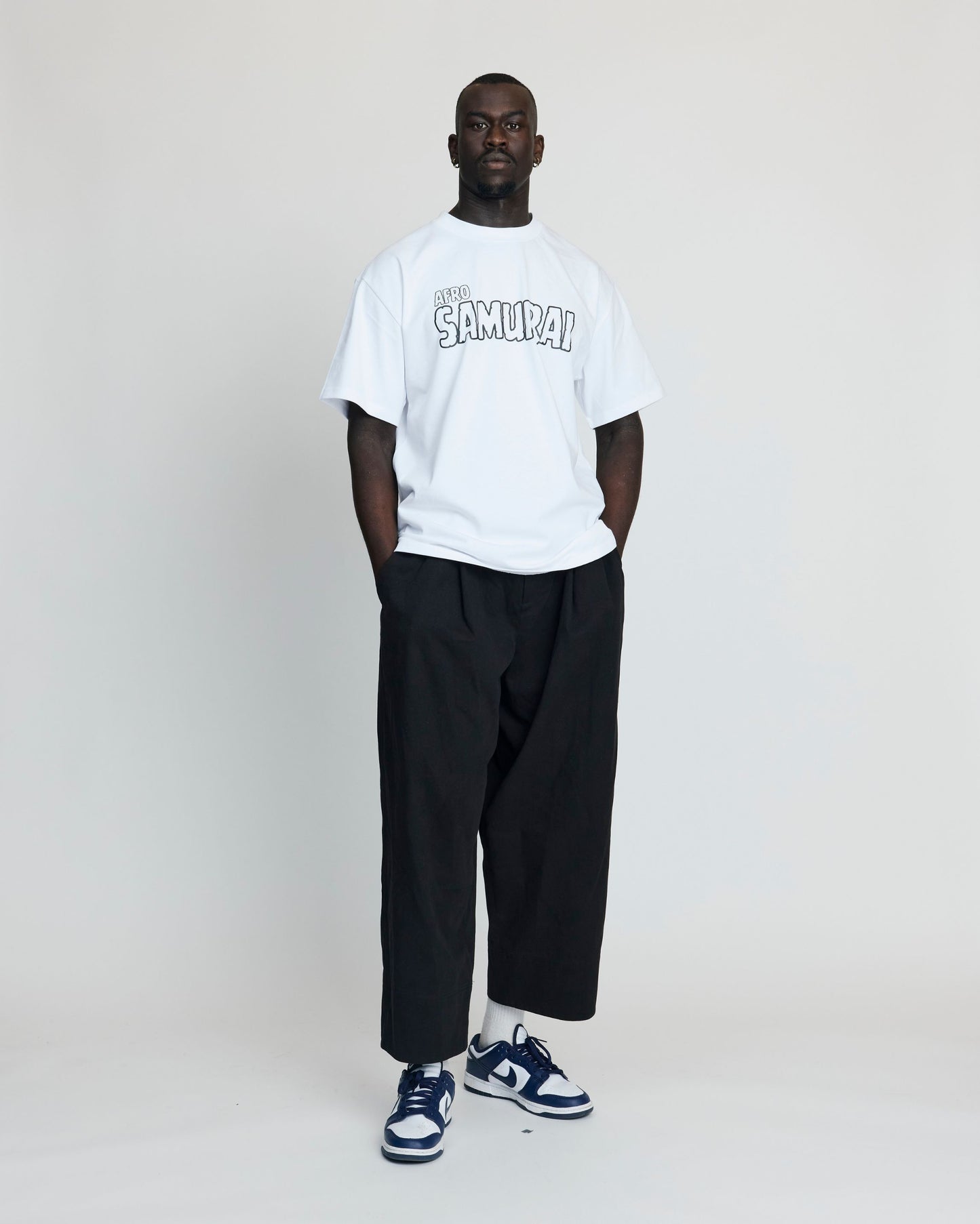 Afro Samurai Heavy Tee White - Afro Urban Apparel