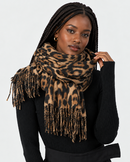 LEOPARD PRINT SCARF