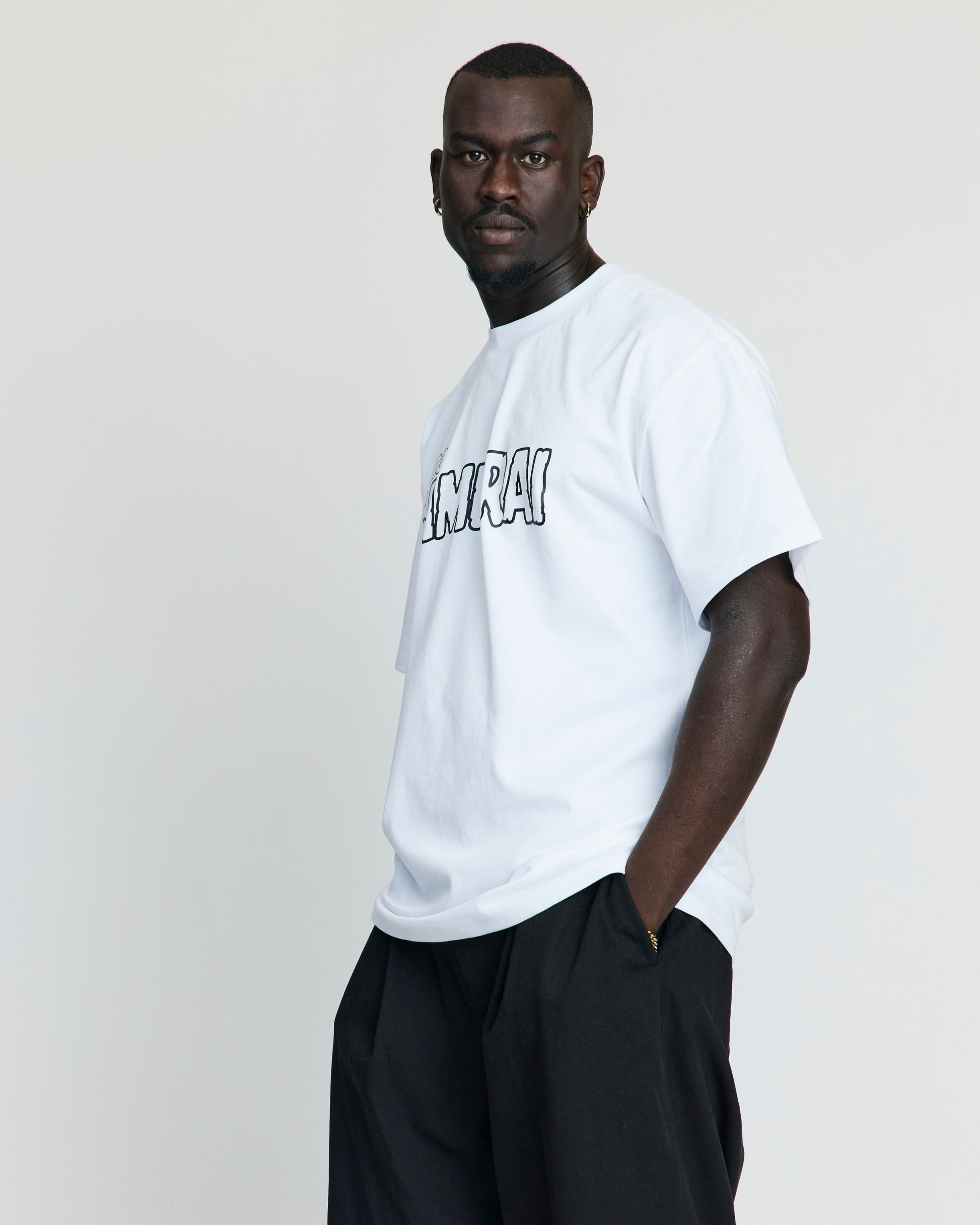 Afro Samurai Heavy Tee White - Afro Urban Apparel