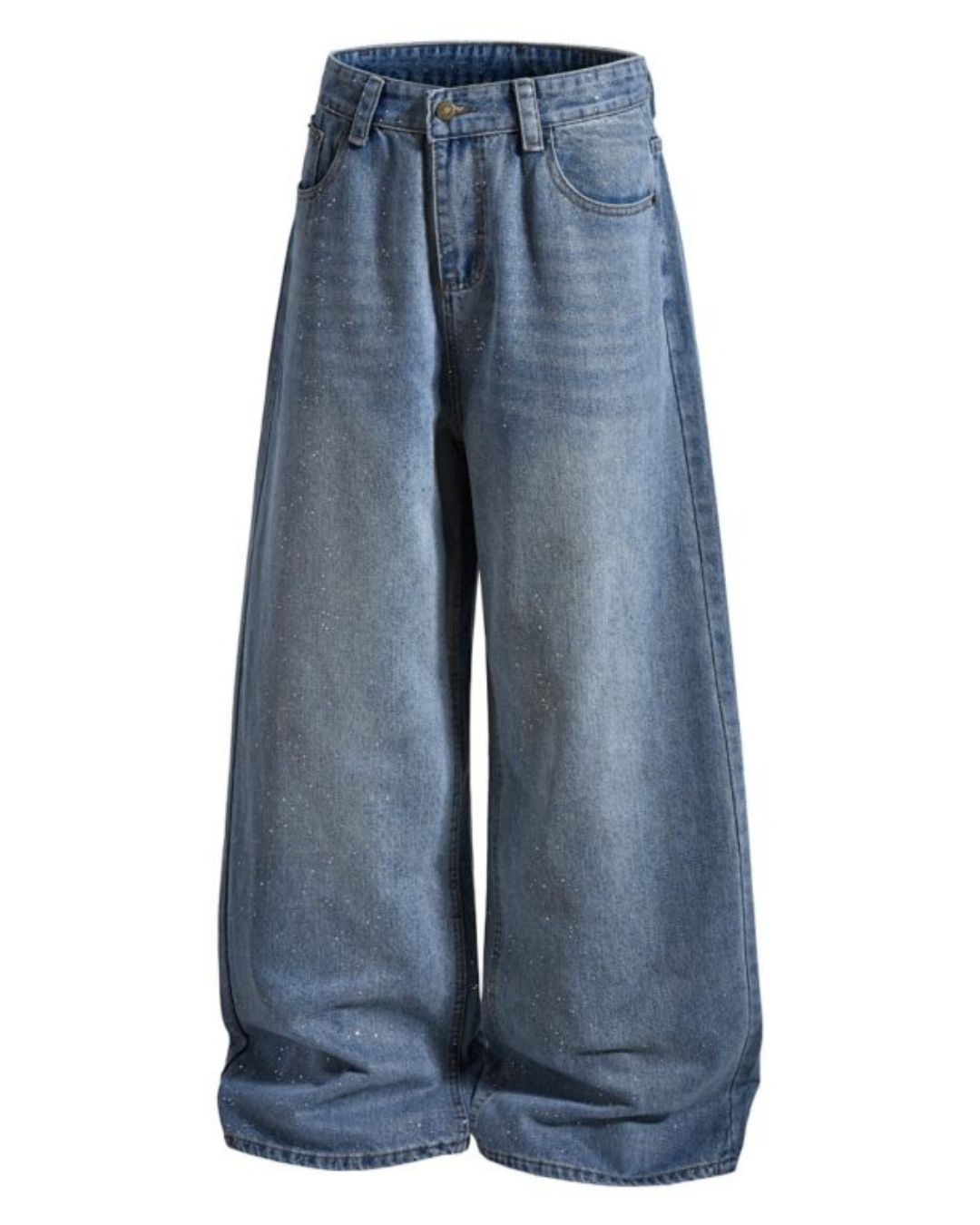 CURVED BLUE DENIM JEANS