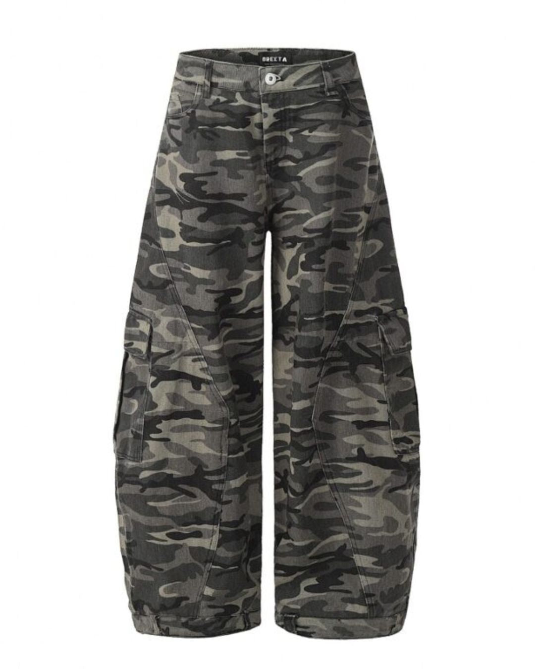 CURVED DARK CARGO PANTS