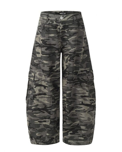 CURVED DARK CARGO PANTS