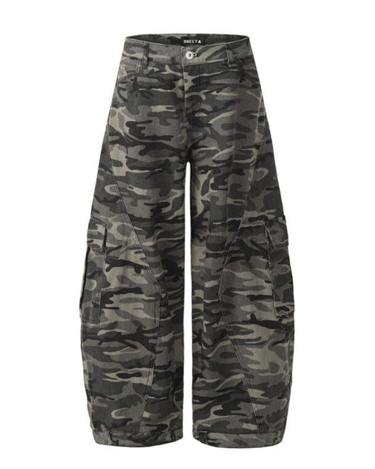 CURVED DARK CARGO PANTS