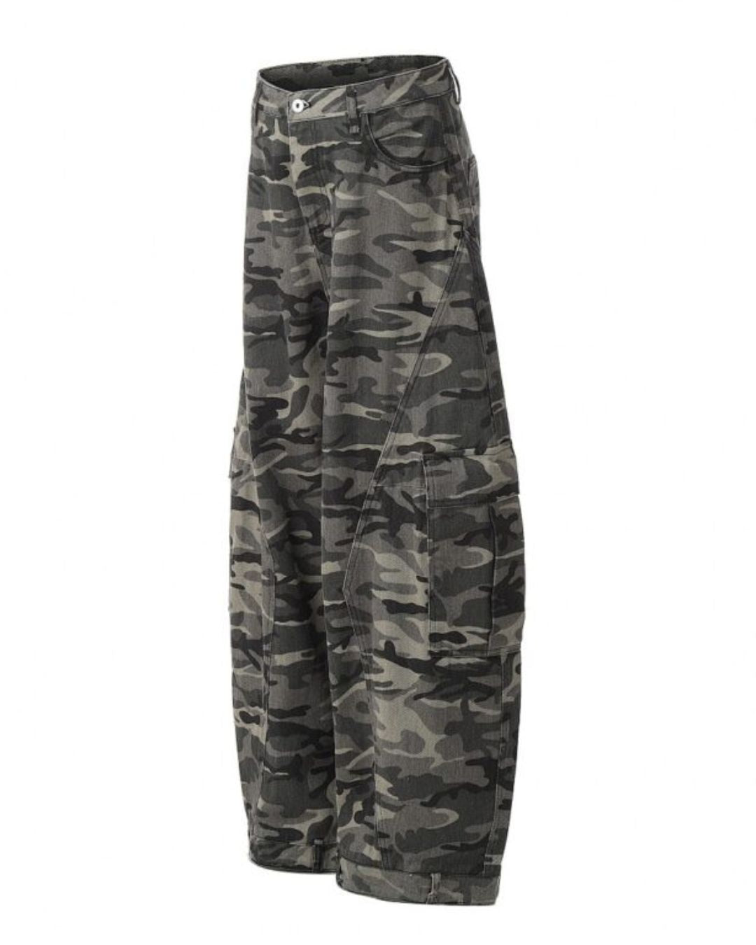 CURVED DARK CARGO PANTS