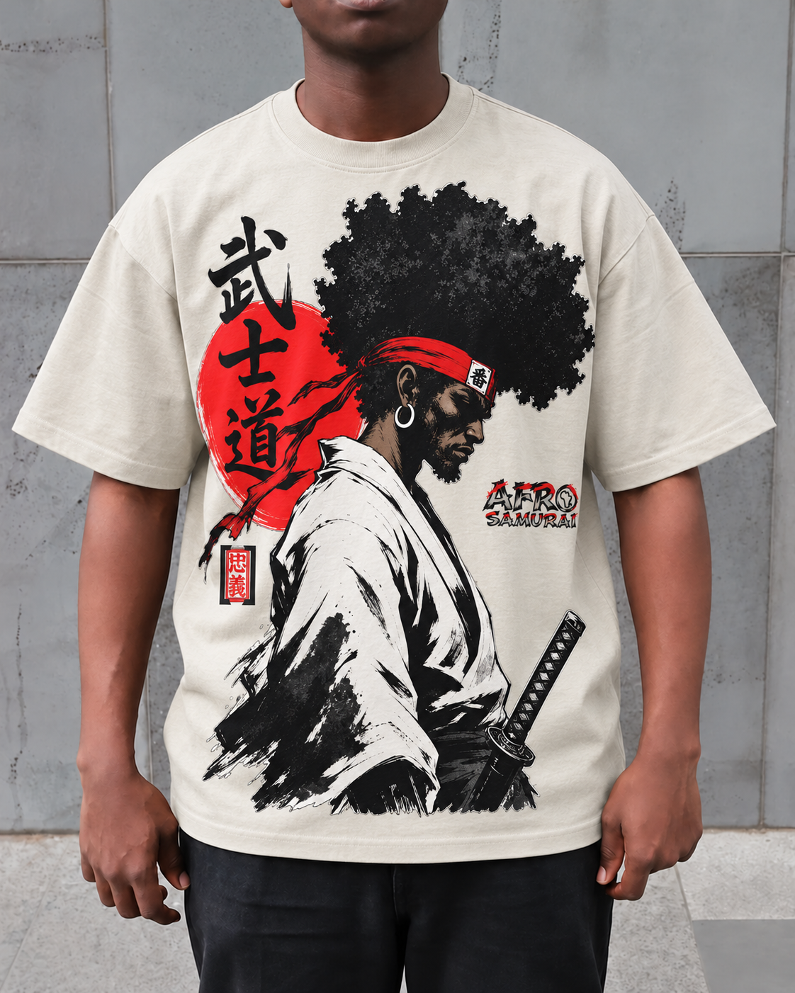 The Red Sun T shirt - Afro Samurai