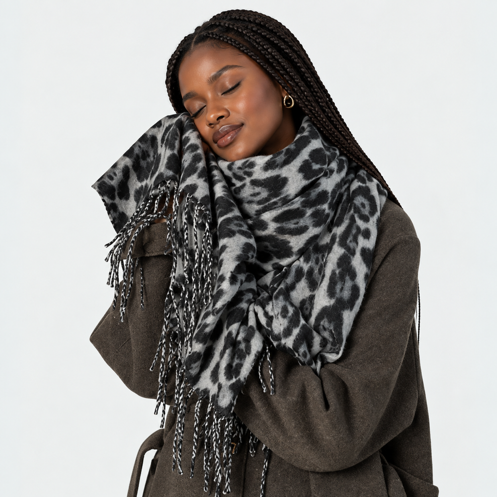 LEOPARD CASHMERE SCARF