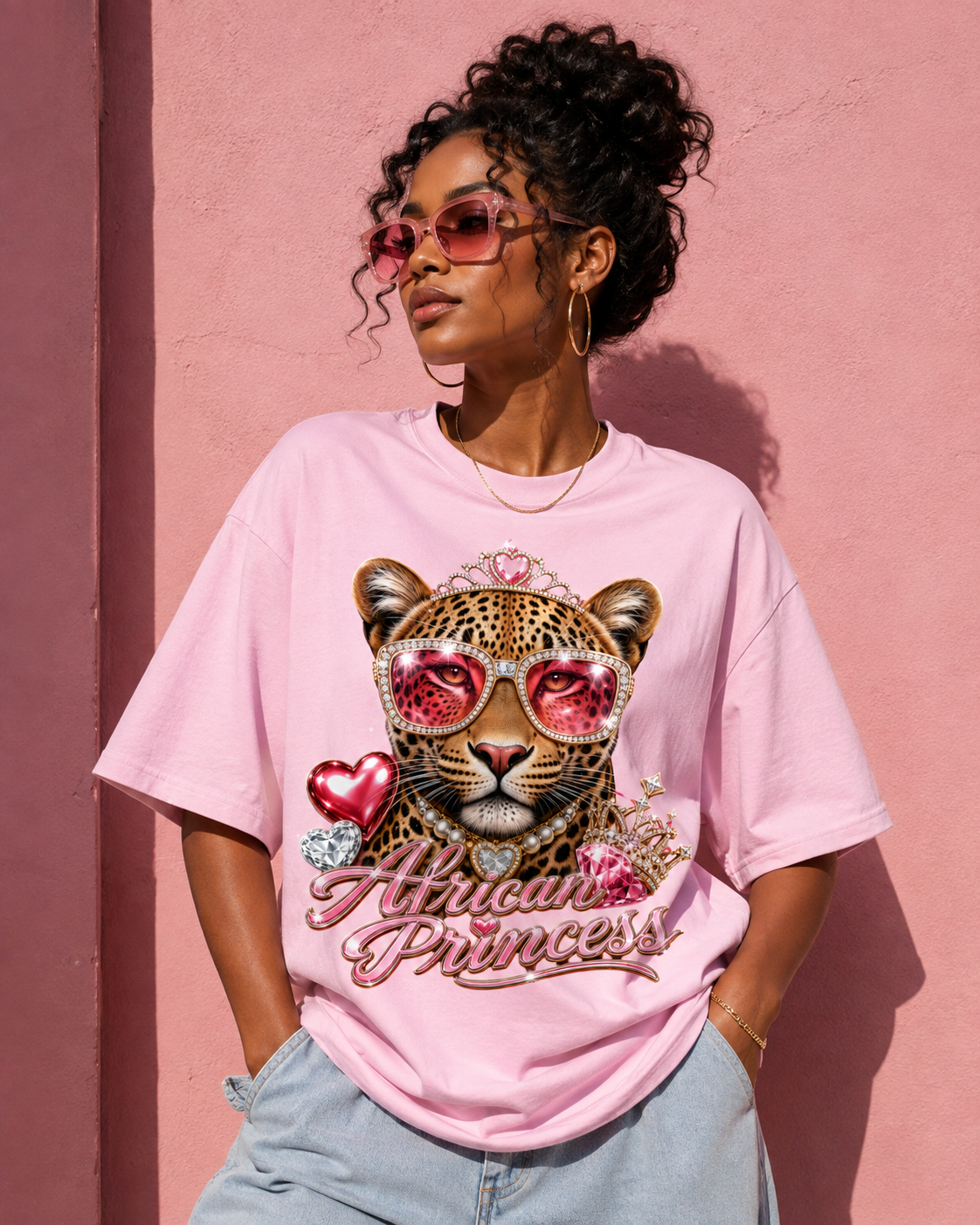 African Princess Pink Graphic Tee