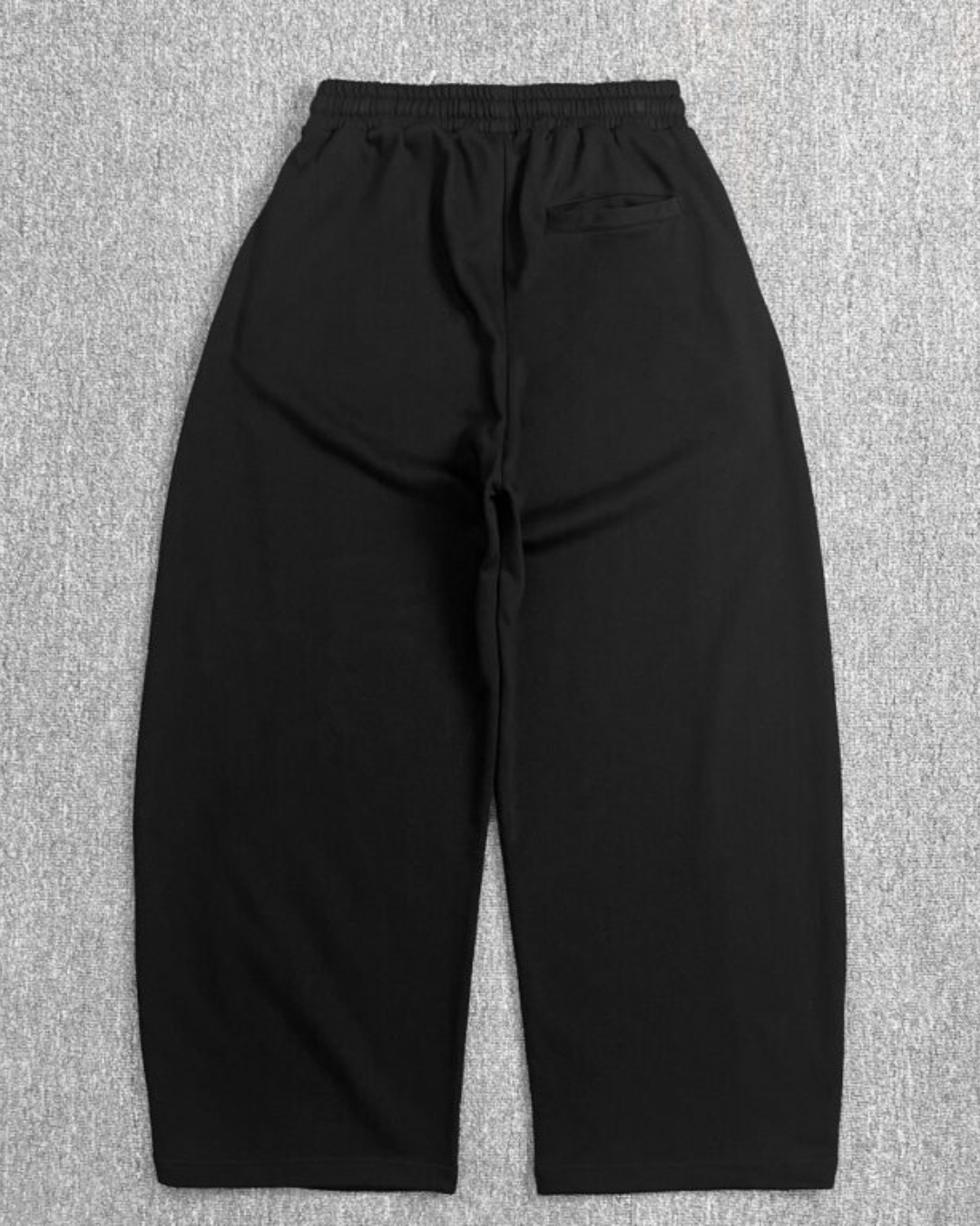 Black CURVED WIDE-LEG SWEATPANTS