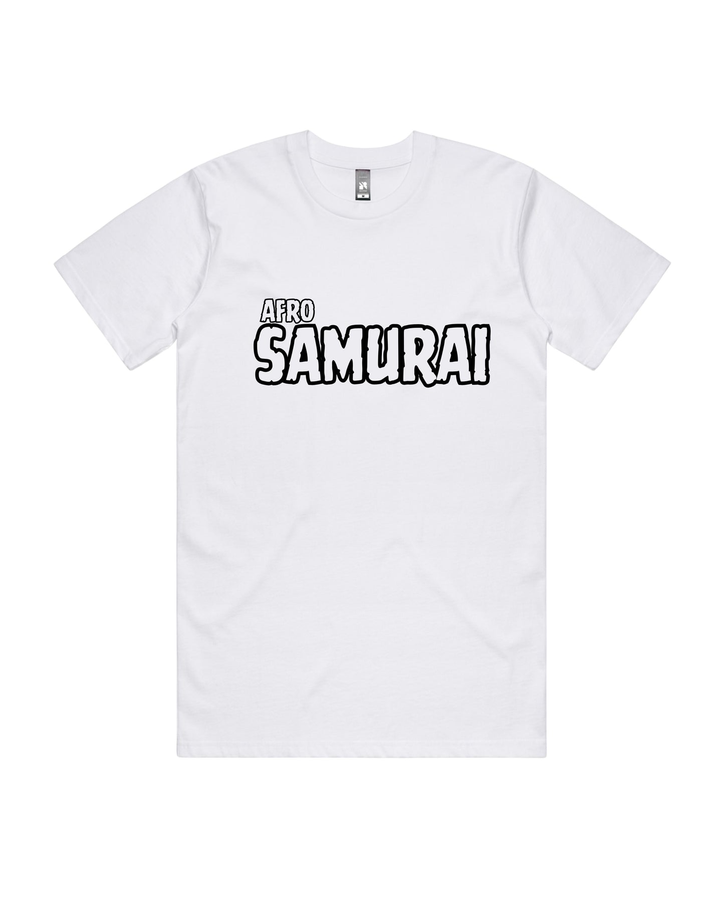 Afro Samurai Heavy Tee White - Afro Urban Apparel