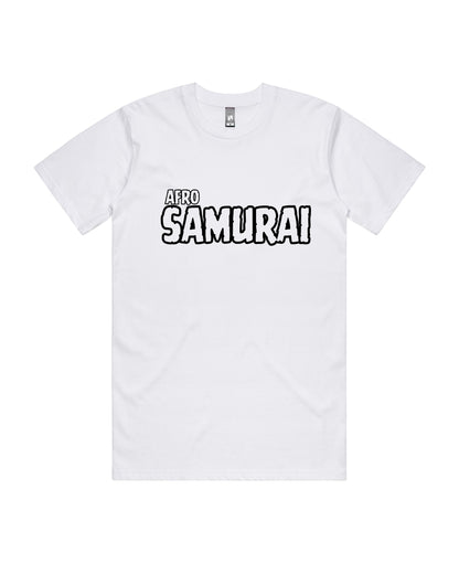 Afro Samurai Heavy Tee White - Afro Urban Apparel