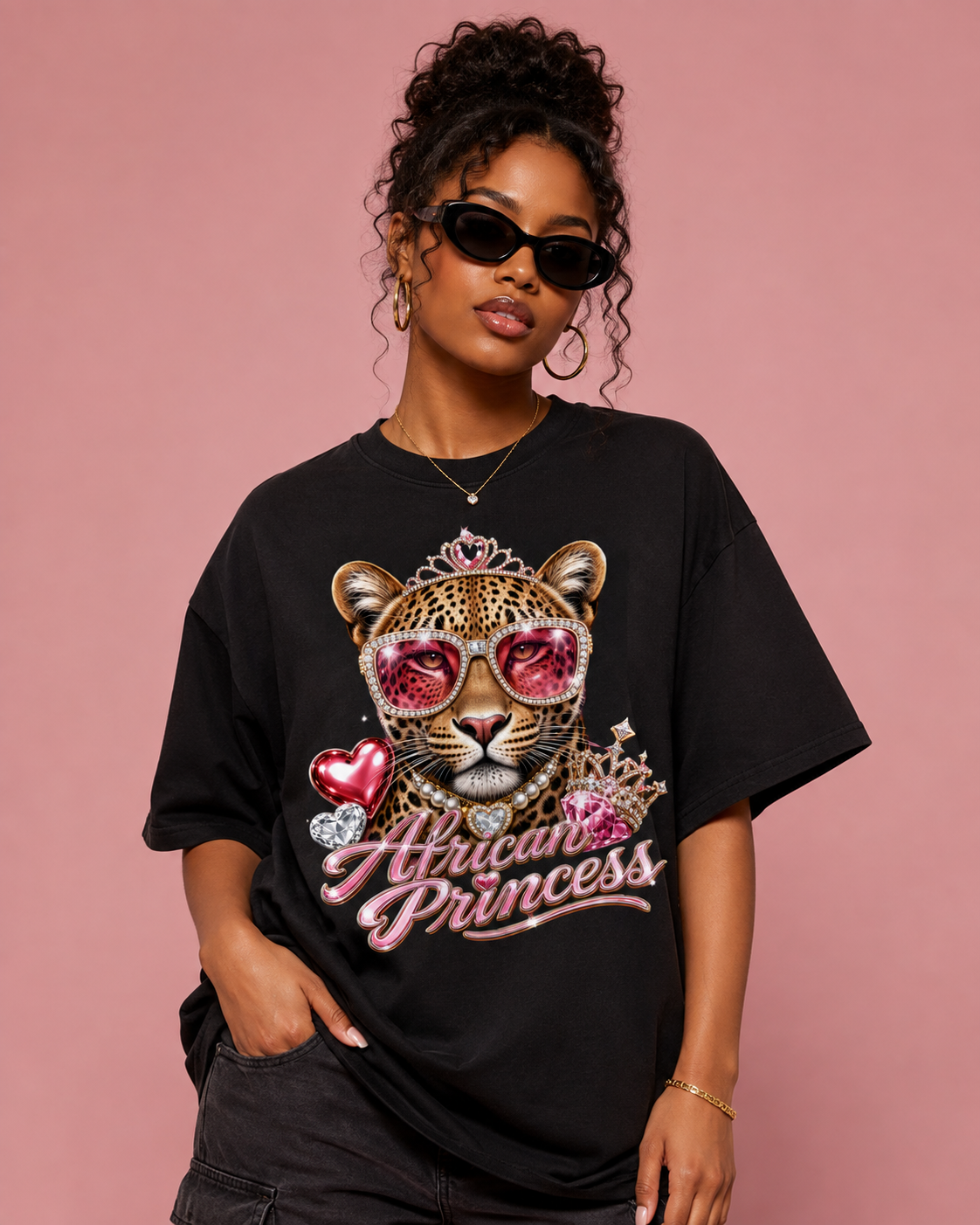 African Princess Pink Graphic Tee