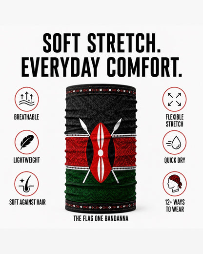 KENYAN FLAG [ICE SILK] AFRO BANDANA — 254ORGNL™
