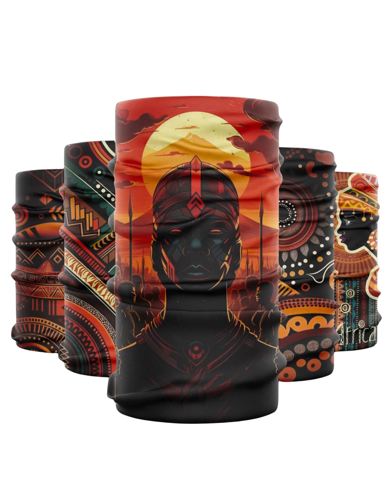5-PACK A'FUTURISTIC — HEADBAND BANDANAS