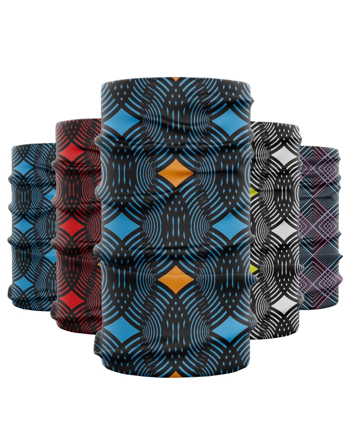5-PACK OG AFRO - HEADBAND BANDANAS