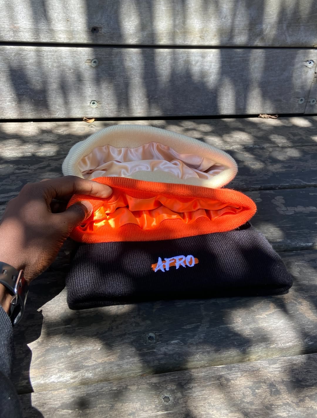 Afro Satin-Lined Beanie