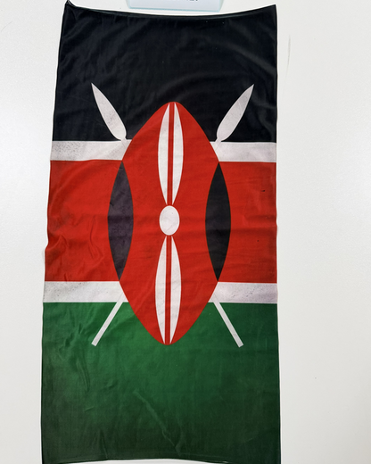 KENYAN FLAG — MULTIPURPOSE HEADBAND BANDANA [Ice Silk]