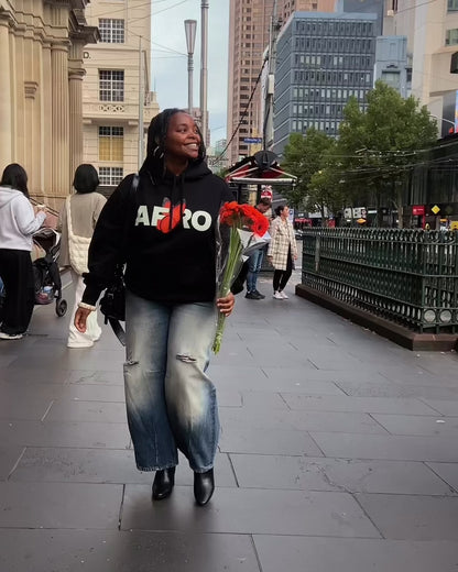 AFRO BUTTERFLY HEAVY HOODIE