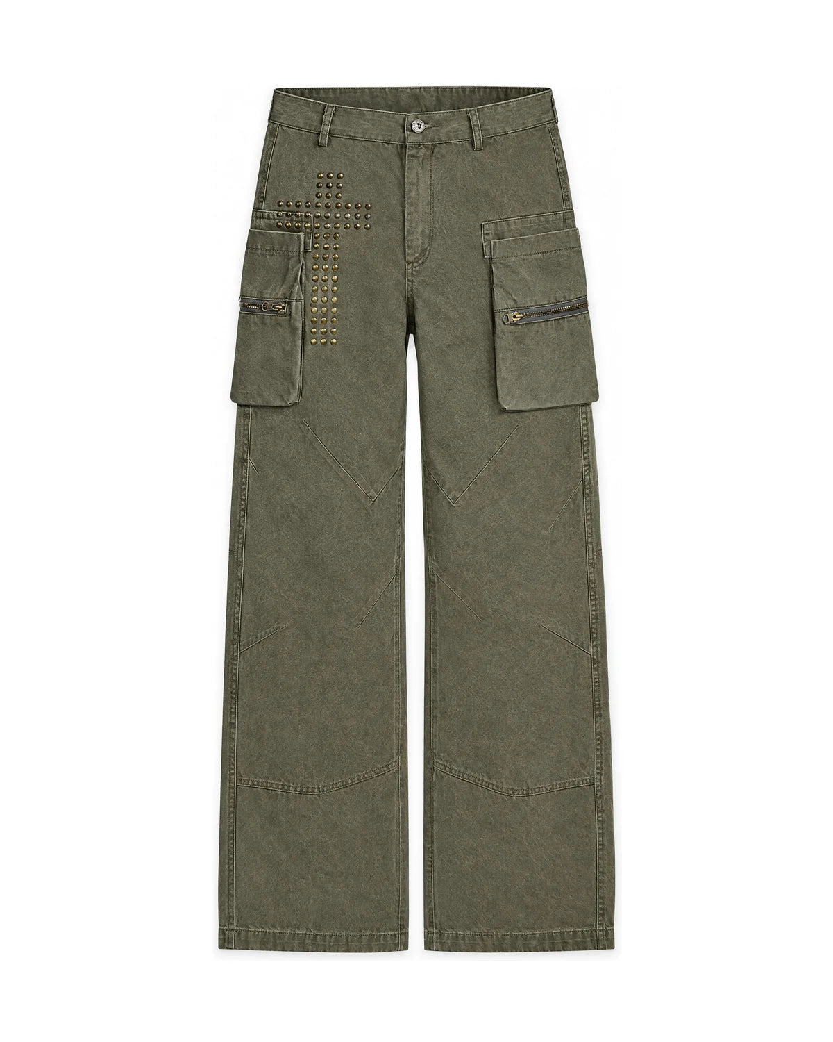 Patina Wide-Leg Jeans — Rust Wash