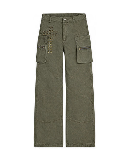 Patina Wide-Leg Jeans — Rust Wash