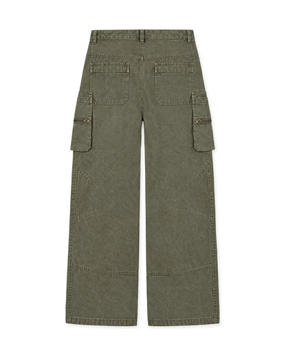 Patina Wide-Leg Jeans — Rust Wash